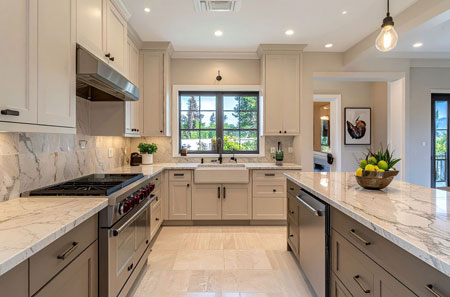 DreamMaker Bath & Kitchen of St. George showcases a beautifully remodeled kitchen with custom cabinetry
