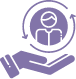 Icon depicting a cyclical retention process, symbolizing client retention and satisfaction with DreamMaker remodeling services in St. George